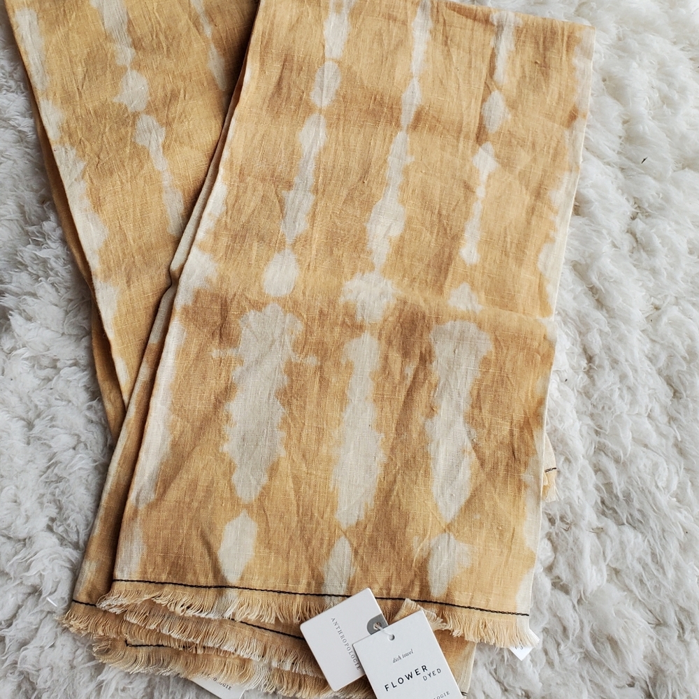 Anthropologie Marigold Linen Dish Towel - Sunrise - Picture 9 of 9